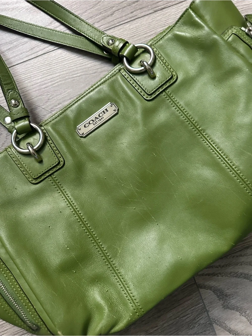 Green Coach Gallery Tote Bag - Picture 6 of 11